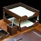 Dacasso Dark Brown Bonded Leather Double Letter Trays AG-3622 - alternate 3